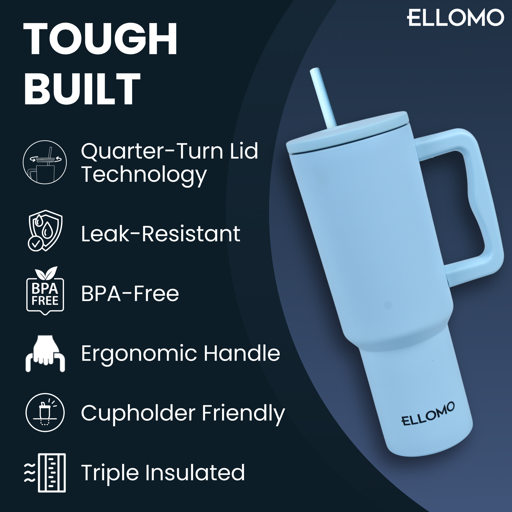 Ellomo Leakproof Stainless Steel Tumbler with Premium Gift Box Packaging