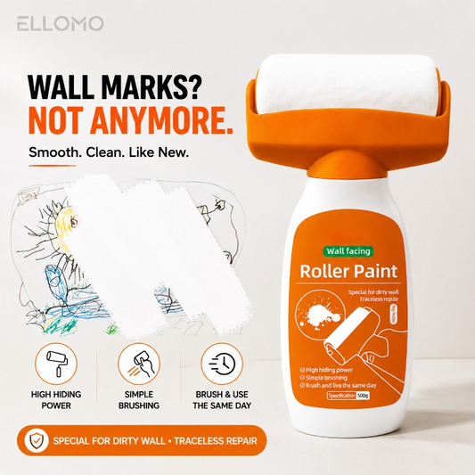Ellomo™ Wall Repair Roller Paint | Covers Stains, Scratches & Wall Marks in Minutes My Store