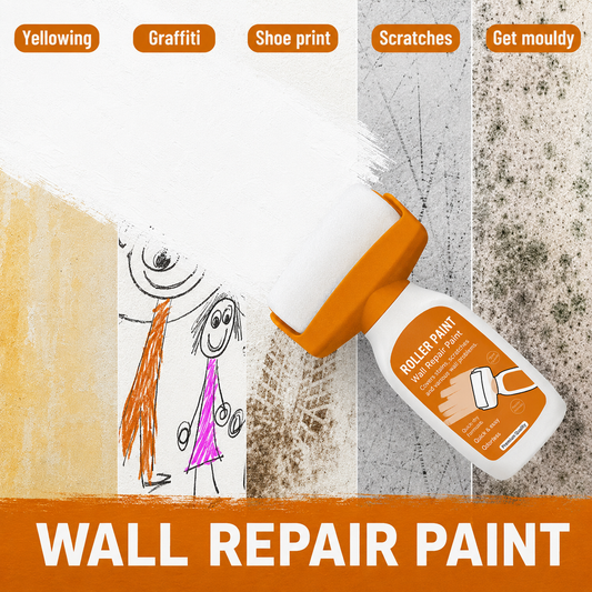 Ellomo™ Wall Repair Roller Paint | Covers Stains, Scratches & Wall Marks in Minutes My Store