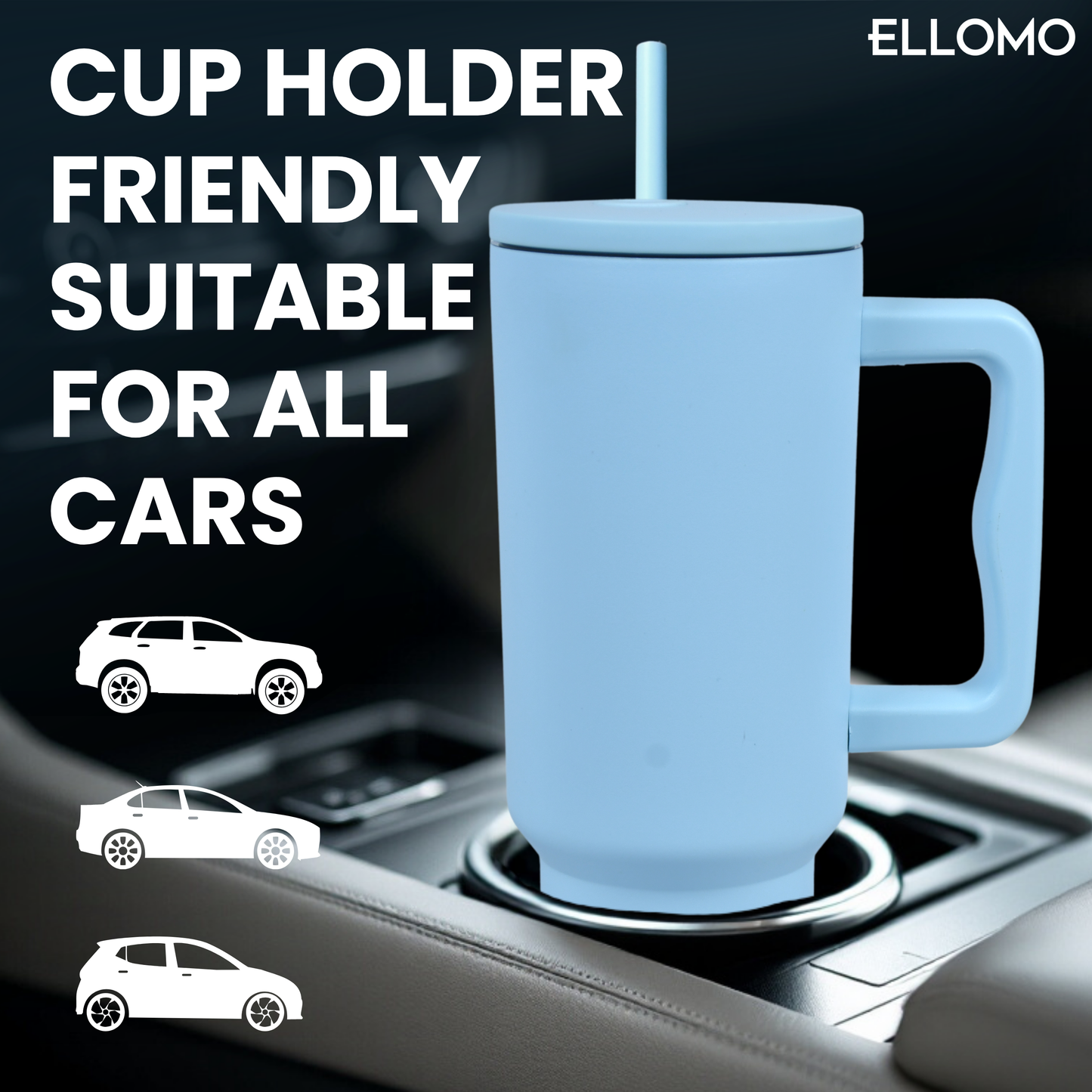 Ellomo BPA Free Food Grade Stainless Steel Insulated Travel Mug