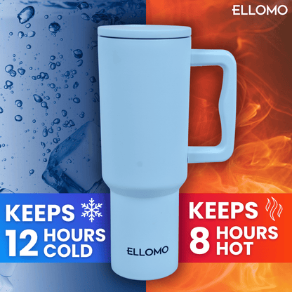 Ellomo Premium Travel Tumbler Keeps Drinks Cold for 12 Hours and Hot for 8 Hours