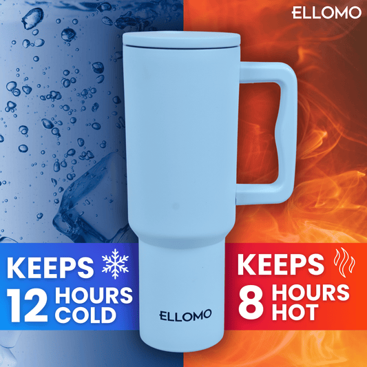 Ellomo Premium Travel Tumbler Keeps Drinks Cold for 12 Hours and Hot for 8 Hours