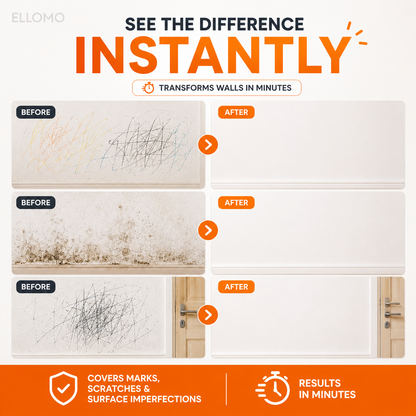 Ellomo™ Wall Repair Roller Paint | Covers Stains, Scratches & Wall Marks in Minutes My Store