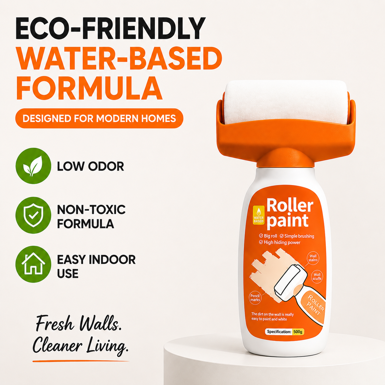 Ellomo™ Wall Repair Roller Paint | Covers Stains, Scratches & Wall Marks in Minutes My Store